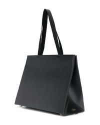 schwarze bedruckte Shopper Tasche aus Leder von Valentino