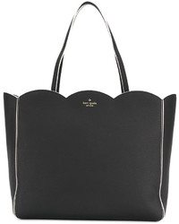 schwarze bedruckte Shopper Tasche aus Leder von Kate Spade