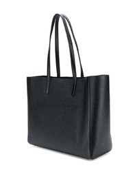 schwarze bedruckte Shopper Tasche aus Leder von Versus