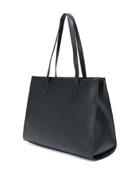 schwarze bedruckte Shopper Tasche aus Leder von Love Moschino