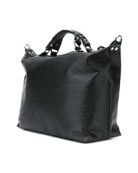 schwarze bedruckte Shopper Tasche aus Leder von Marc Ellis