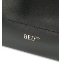 schwarze bedruckte Shopper Tasche aus Leder von RED Valentino