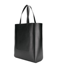 schwarze bedruckte Shopper Tasche aus Leder von Calvin Klein 205W39nyc