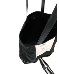 schwarze bedruckte Shopper Tasche aus Nylon von N°21