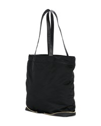 schwarze bedruckte Shopper Tasche aus Nylon von N°21