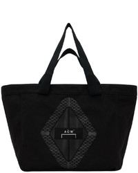 schwarze bedruckte Shopper Tasche aus Segeltuch von A-Cold-Wall*