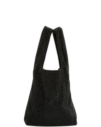 schwarze bedruckte Shopper Tasche aus Segeltuch von Alexander Wang