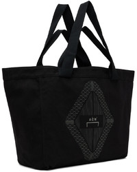 schwarze bedruckte Shopper Tasche aus Segeltuch von A-Cold-Wall*