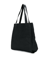 schwarze bedruckte Shopper Tasche aus Segeltuch von Julius