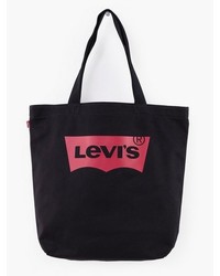 schwarze bedruckte Shopper Tasche aus Segeltuch von Levi's