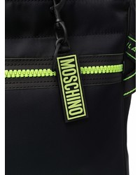 schwarze bedruckte Shopper Tasche aus Segeltuch von Moschino