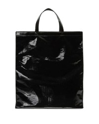 schwarze bedruckte Shopper Tasche aus Segeltuch von Gucci