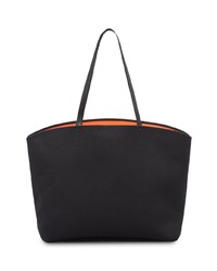 schwarze bedruckte Shopper Tasche aus Segeltuch von Prada