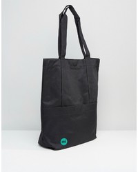 schwarze bedruckte Shopper Tasche aus Wildleder von Mi-pac
