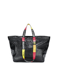 schwarze bedruckte Shopper Tasche von Balenciaga