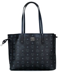 schwarze bedruckte Shopper Tasche von MCM