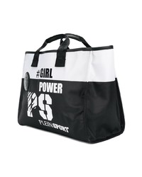 schwarze bedruckte Shopper Tasche von Plein Sport