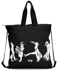 schwarze bedruckte Shopper Tasche von Y-3