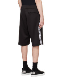 schwarze bedruckte Shorts von Moschino
