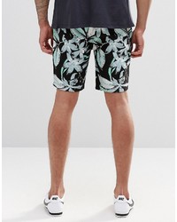 schwarze bedruckte Shorts von Asos