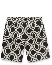 schwarze bedruckte Shorts von Dolce & Gabbana