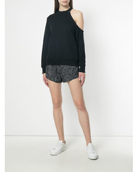 schwarze bedruckte Shorts von DKNY