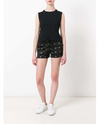 schwarze bedruckte Shorts von Versace Jeans