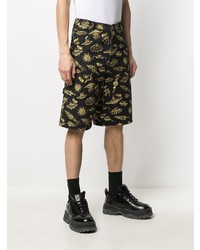 schwarze bedruckte Shorts von Moschino