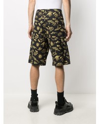 schwarze bedruckte Shorts von Moschino