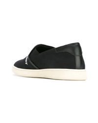 schwarze bedruckte Slip-On Sneakers von Palm Angels