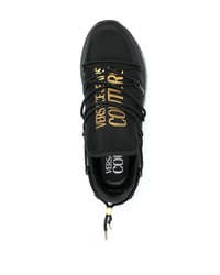 schwarze bedruckte Slip-On Sneakers von VERSACE JEANS COUTURE