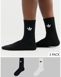schwarze bedruckte Socken von adidas Originals