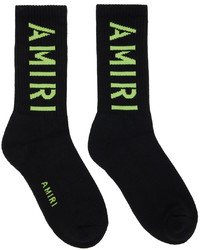 schwarze bedruckte Socken von Amiri