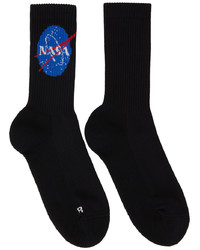 schwarze bedruckte Socken von Balenciaga