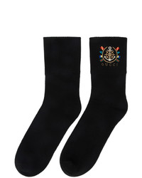 schwarze bedruckte Socken von Gucci