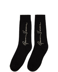 schwarze bedruckte Socken von Versace