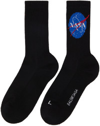 schwarze bedruckte Socken von Balenciaga