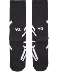 schwarze bedruckte Socken von Y-3
