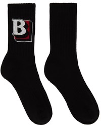 schwarze bedruckte Socken von Burberry