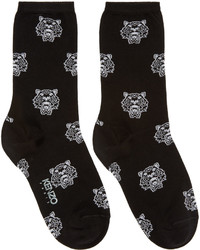 schwarze bedruckte Socken von Kenzo