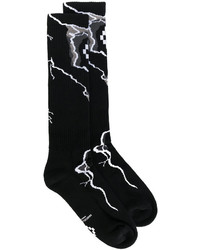 schwarze bedruckte Socken von Marcelo Burlon County of Milan