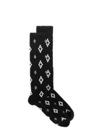 schwarze bedruckte Socken von Marcelo Burlon County of Milan
