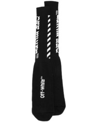 schwarze bedruckte Socken von Off-White