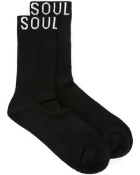 schwarze bedruckte Socken von Soulland