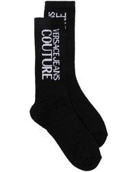 schwarze bedruckte Socken von VERSACE JEANS COUTURE