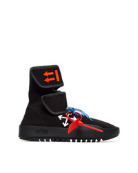 schwarze bedruckte Sportschuhe von Off-White