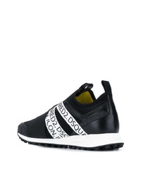 schwarze bedruckte Sportschuhe von DSQUARED2