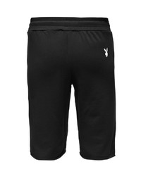 schwarze bedruckte Sportshorts von Playboy