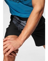 schwarze bedruckte Sportshorts von Reebok