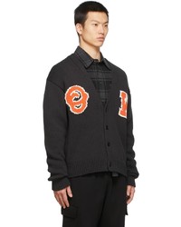 schwarze bedruckte Strickjacke von Off-White